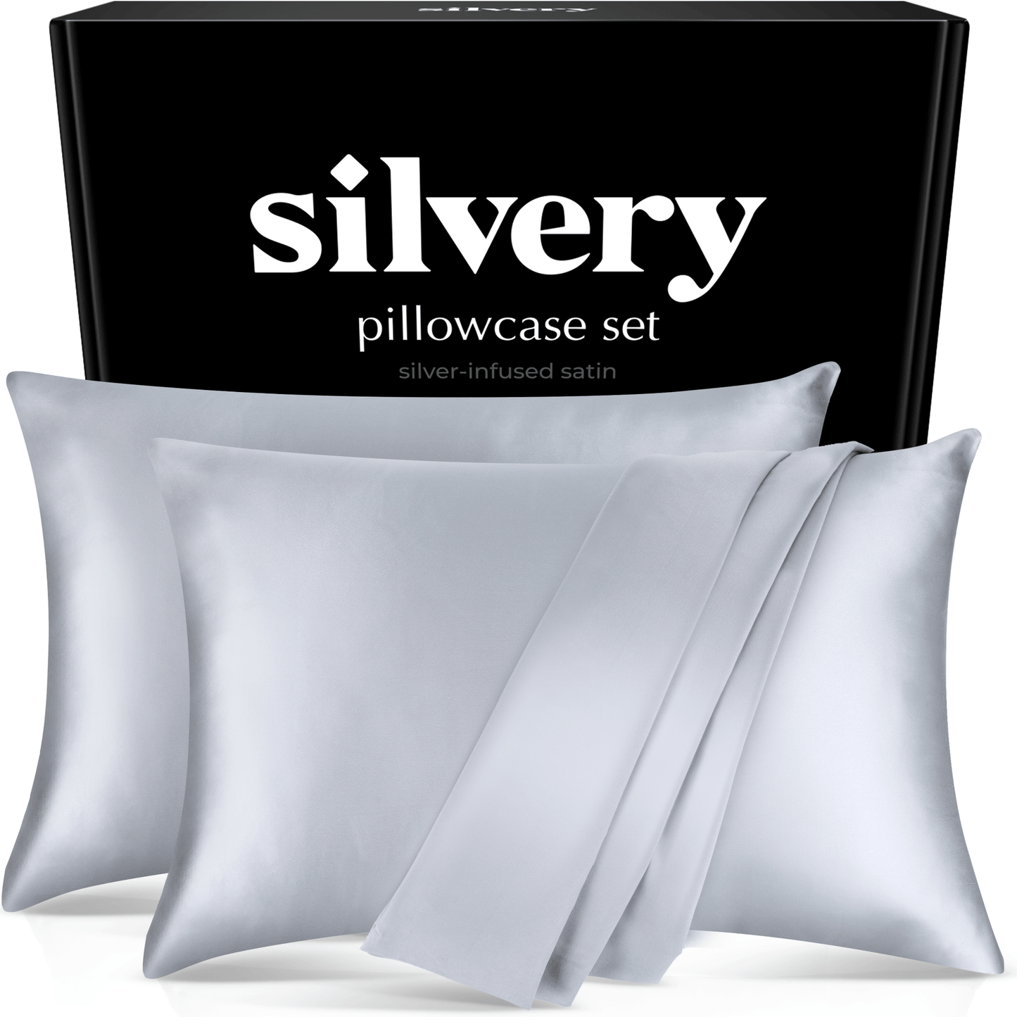 Silvery® Satin Pillowcases