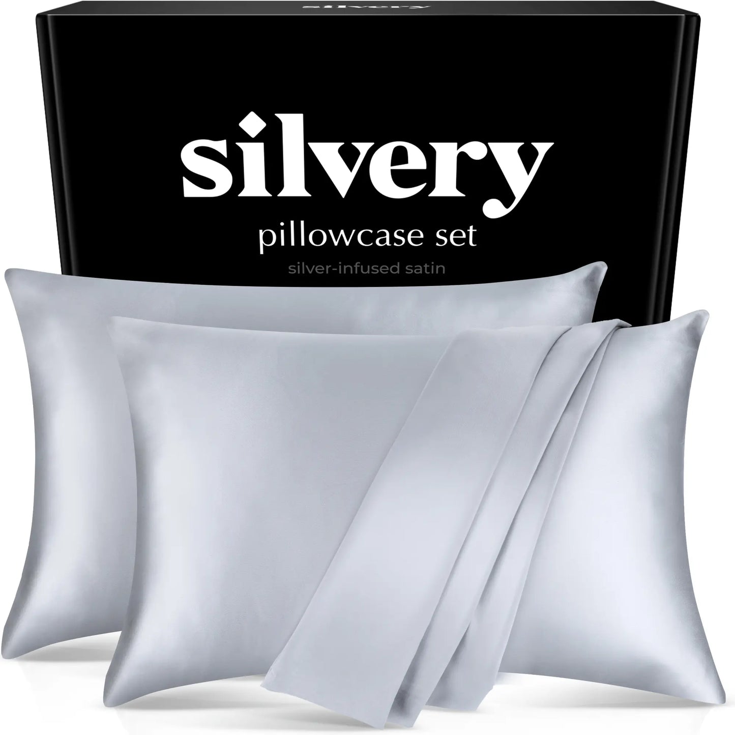 Silvery® Satin Pillowcases