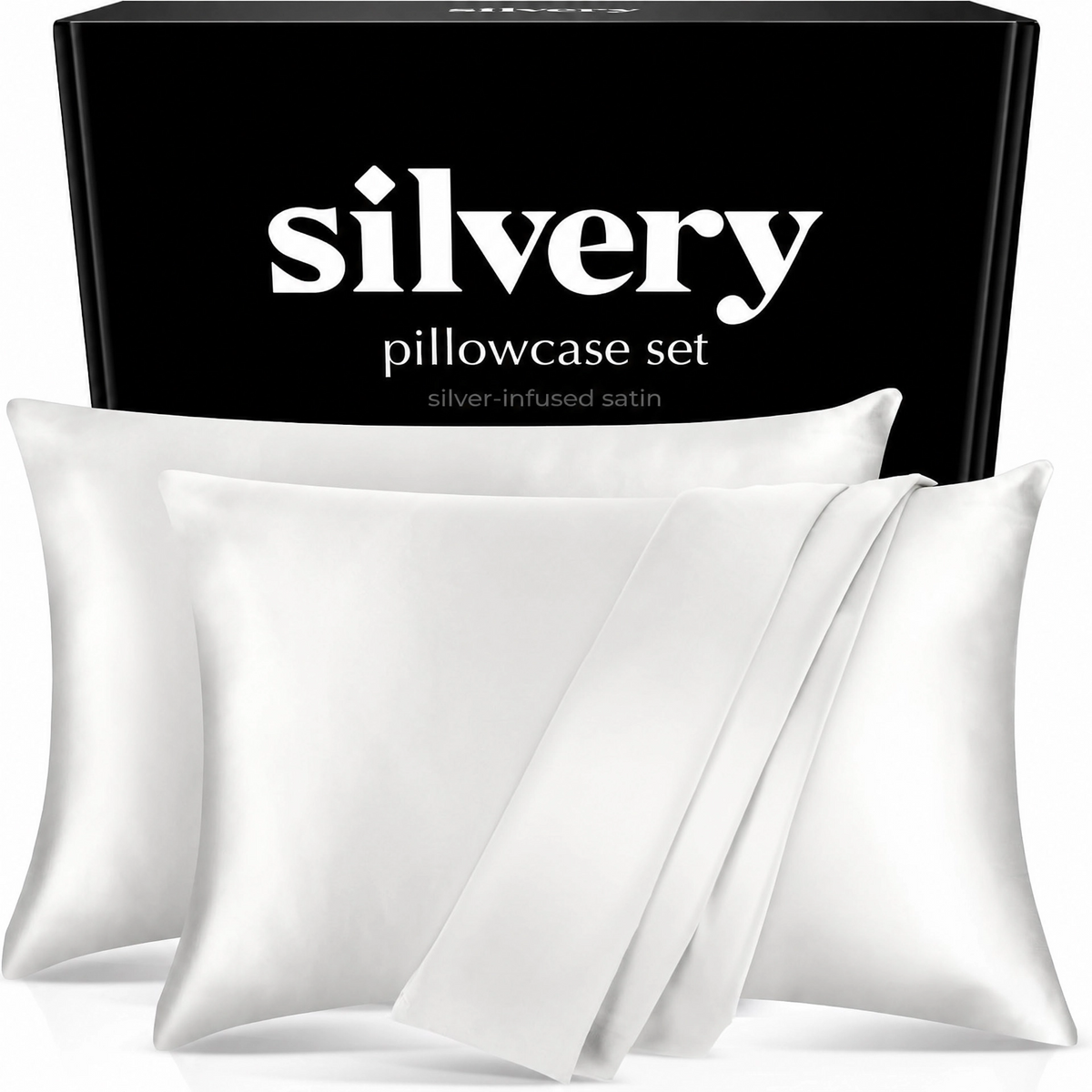 Silvery® Satin Pillowcases