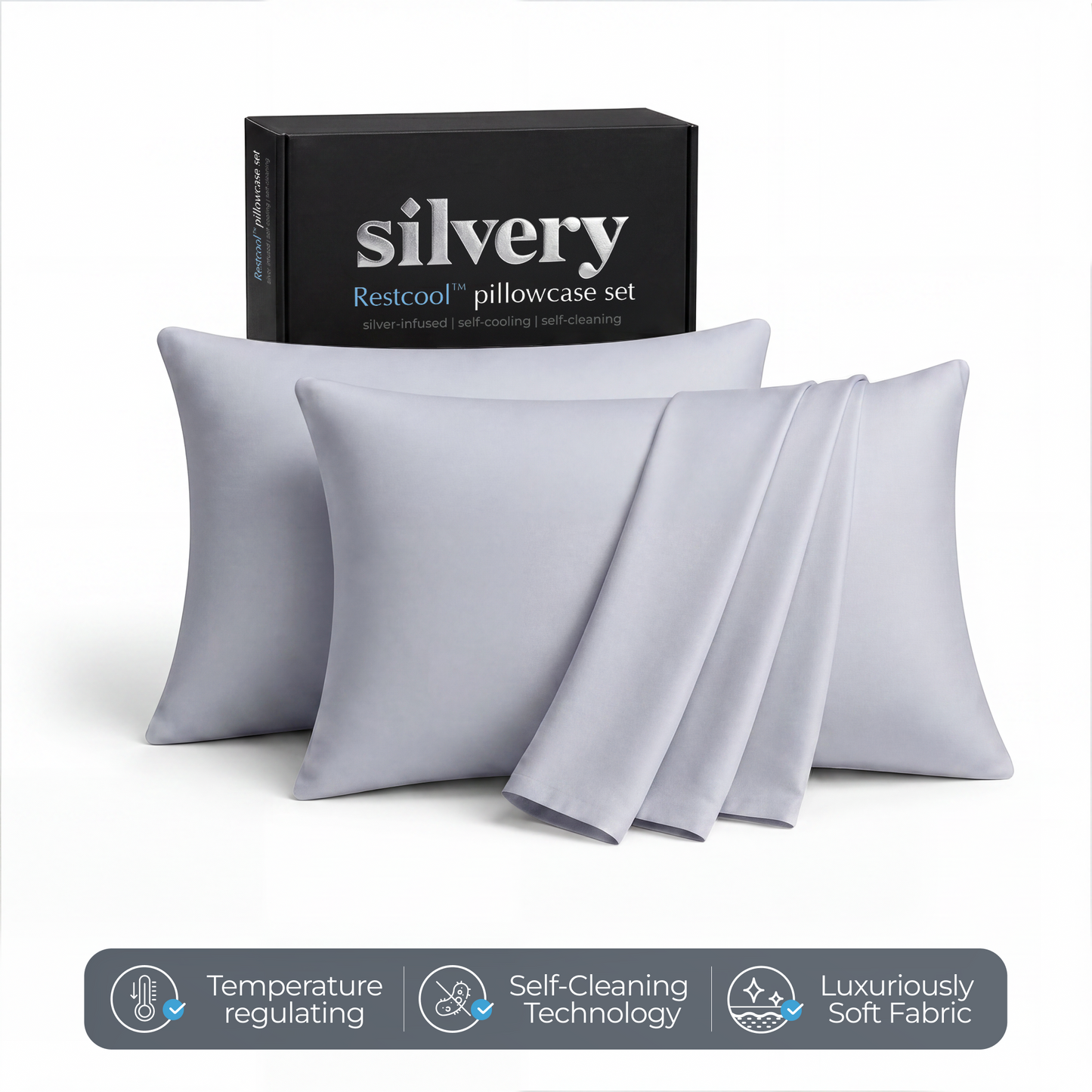 Silvery® Restcool Pillowcases
