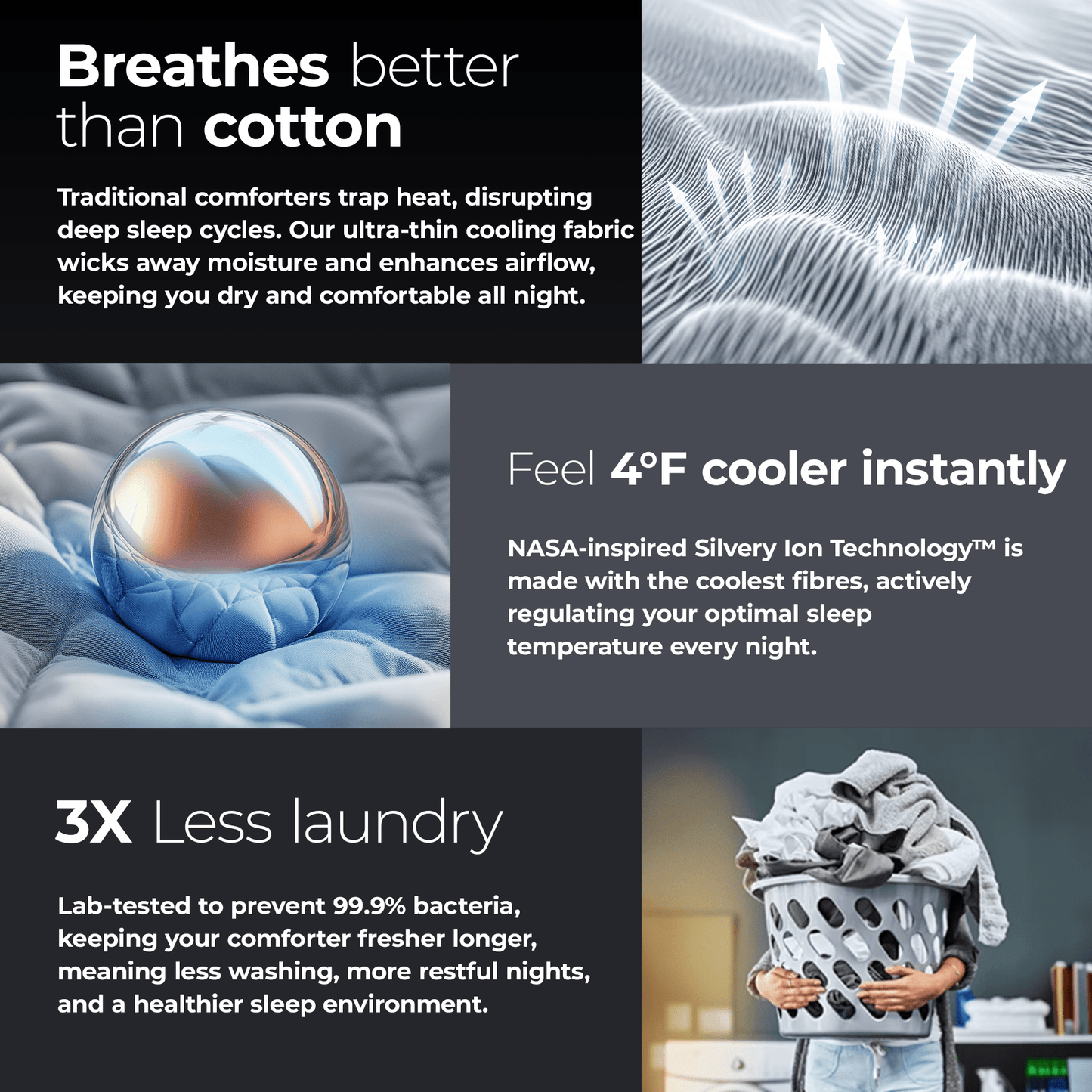 Silvery Cooling Comforter