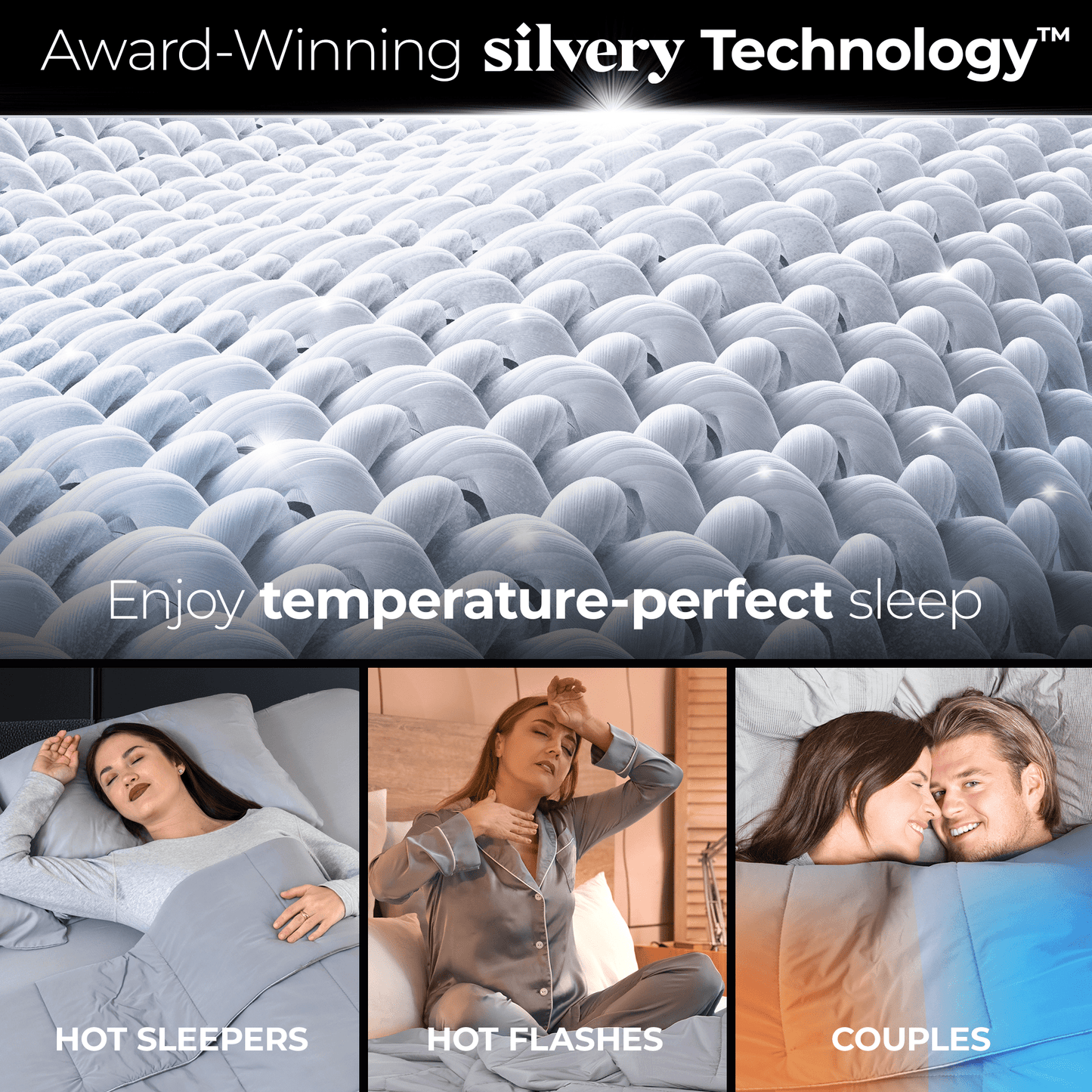 Silvery Cooling Comforter